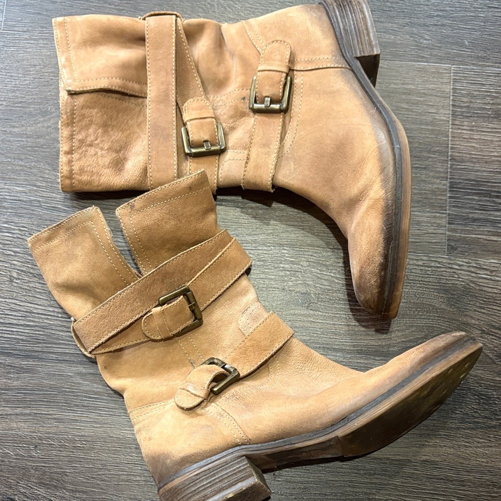 Massimo Baldi Brown leather  Moto Boots